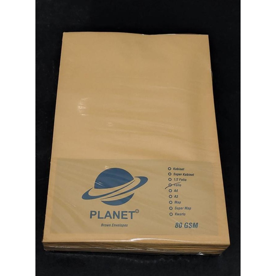 

Sale Amplop Coklat Folio Isi 100 Lembar 80 Gsm Merek Planet