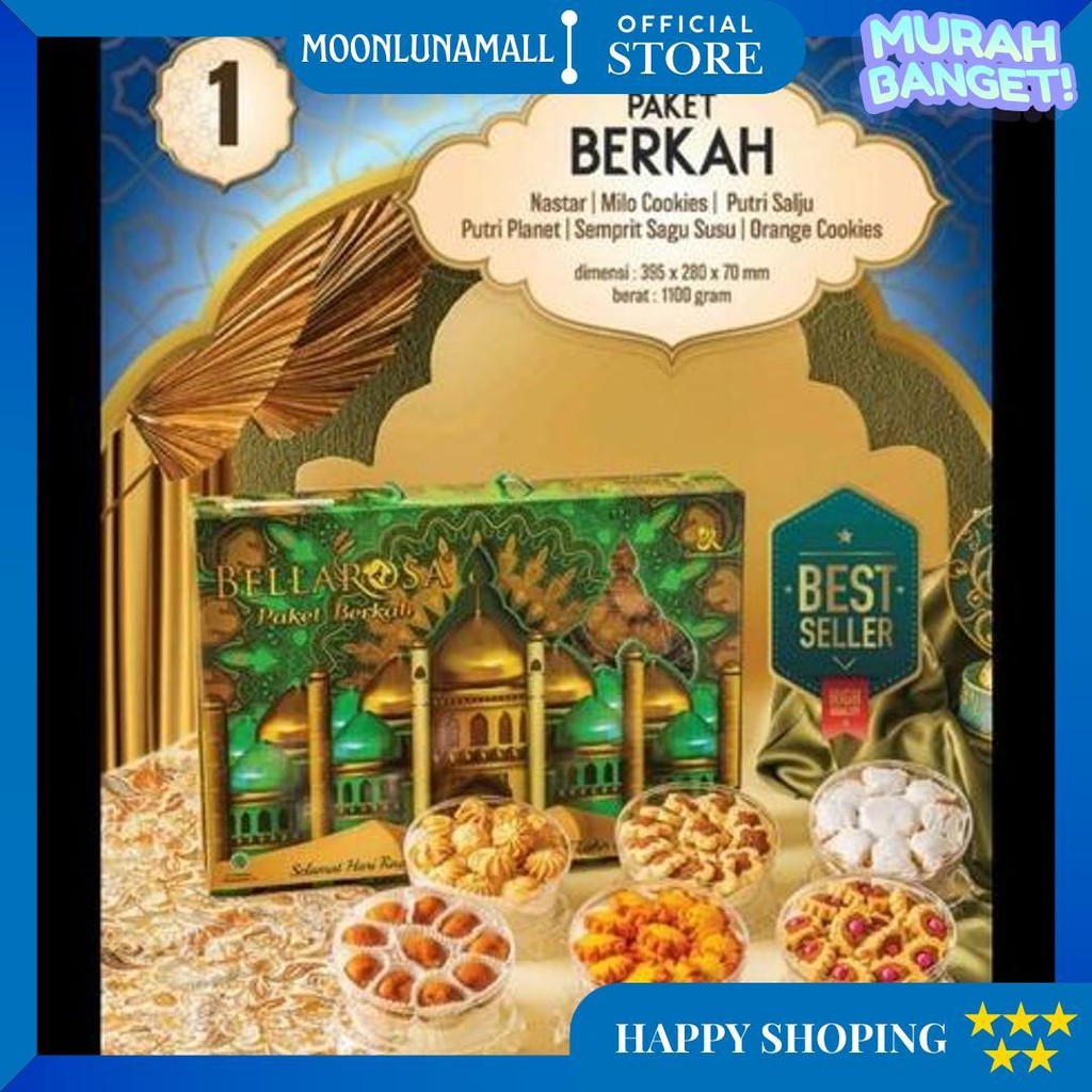 

Bellarosa Paket Kue Kering Berkah Isi 6 Toples Best Seller D Terlaris