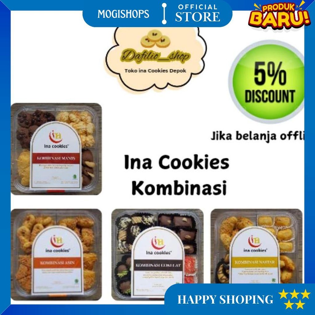 

Kue Kering Ina Cookies Kombinasi Nastar Coklat Manis Asin D Cod