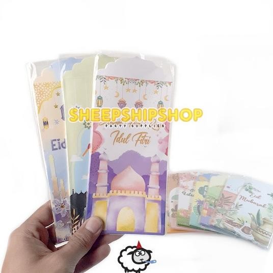 

monggo] AMPLOP LEBARAN 16,5X8,5 CM ( ISI 8PCS ) Uang THR Idul Fitri Ramadhan
