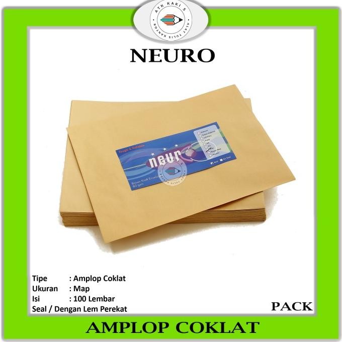 

Sale Hot Promo!!! Amplop Coklat Ukuran Map Neuro ( 27,5 X 37,5 Cm ) Seal