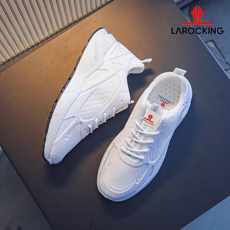 TERLARIS Larocking - Vetro Putih Polos | Sepatu Sneakers Running Gym Shoes ka-79