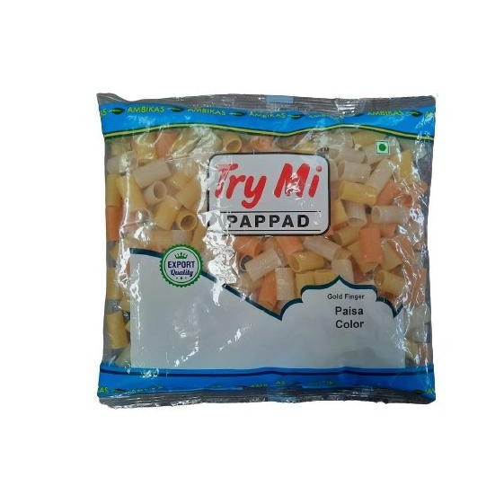 

```````] Kerupuk India GOLG FINGER PAISA COLORS 200G / PAPPAD Ready To Fry