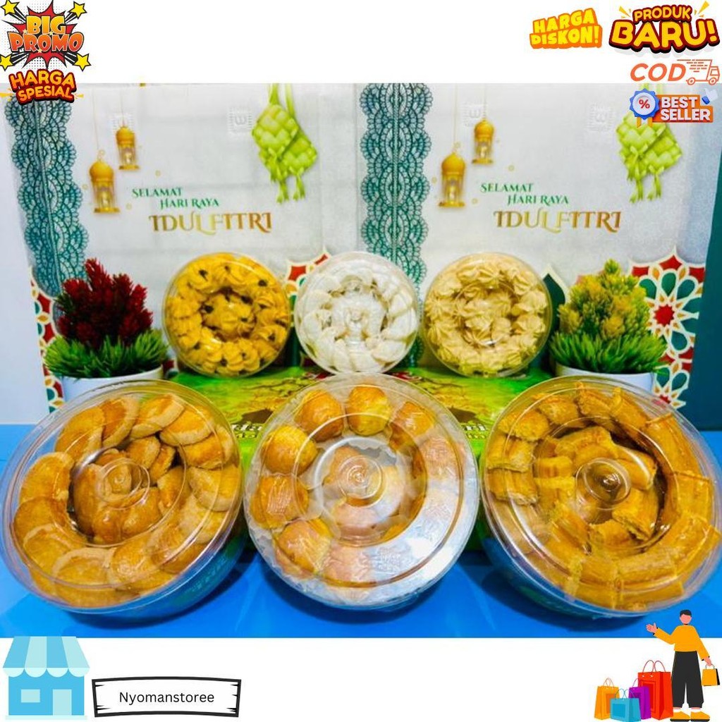 

Paket Kue Kering Thr Isi 6 Toples Besar | Parsel Hampers Kue Kering Leberan Idul Fitri Termurah D Gratis Ongkir
