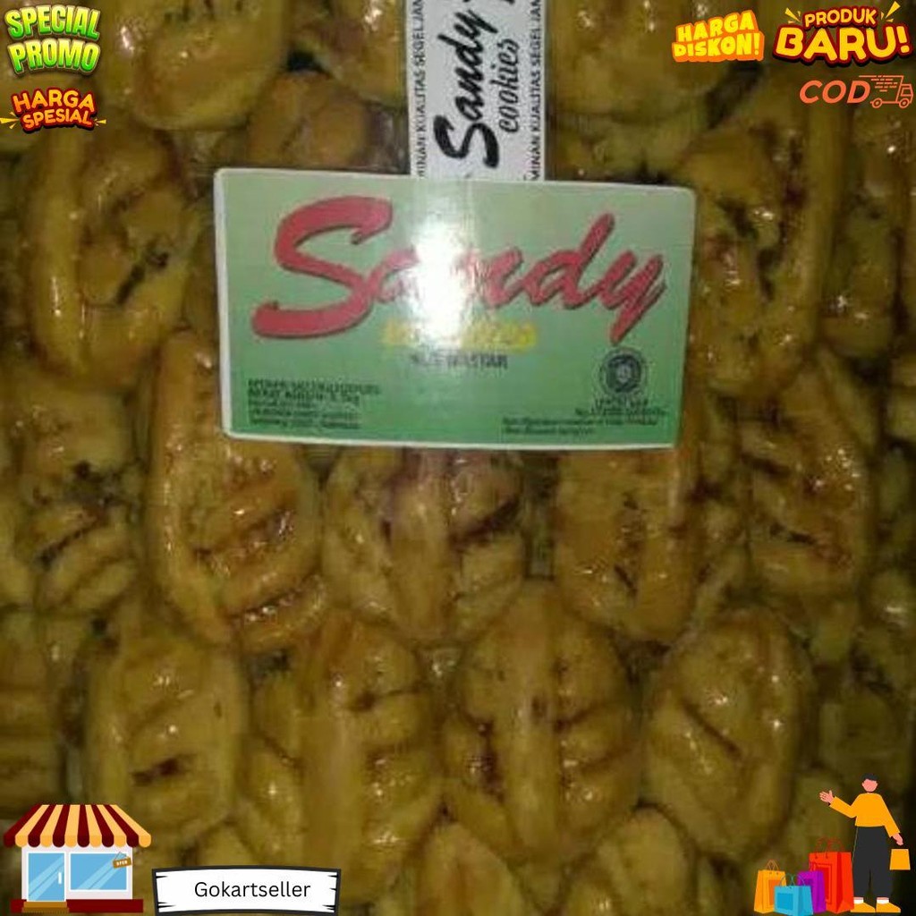 

Kue Kering Sandy Cookies (Label Hijau) 250Gr - Nastar, Sagu Keju Cokelat, Mede Coklat, Almond, Putri Salju Kue Sandy Logo Hijau D Promo Puncak