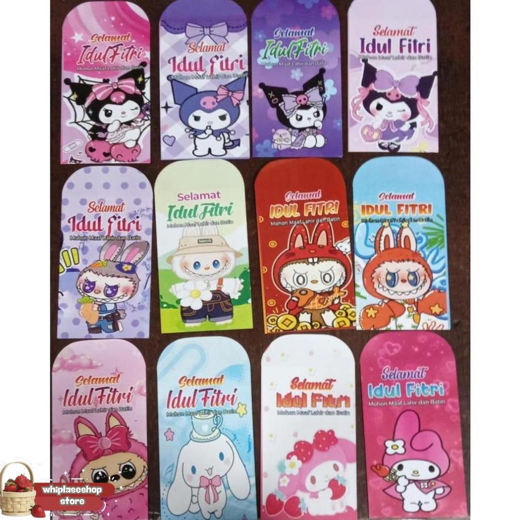 

Ampau / Amplop (Isi 50 Lembar) Lebaran Labubu Kuromi New Uk Medium Uk 11X7Cm Sale