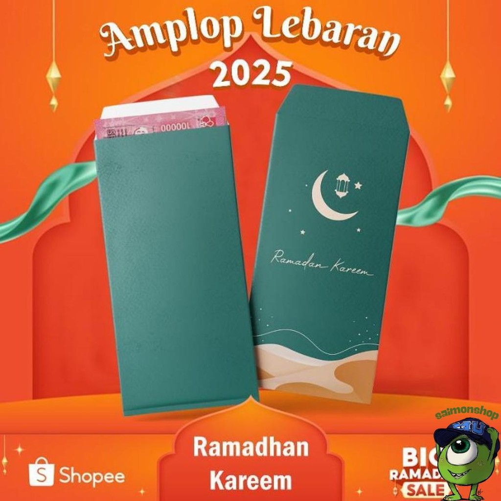 

Paket Hemat 50Pcs Amplop Lebaran Panjang (Harga Grosir) Amplop Thr Panjang/Angpao Idul Fitri Murah/Amplop Lebaran 2025 Promo