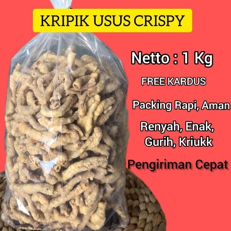 

KERIPIK USUS AYAM 1Kg RENYAH / free kardus