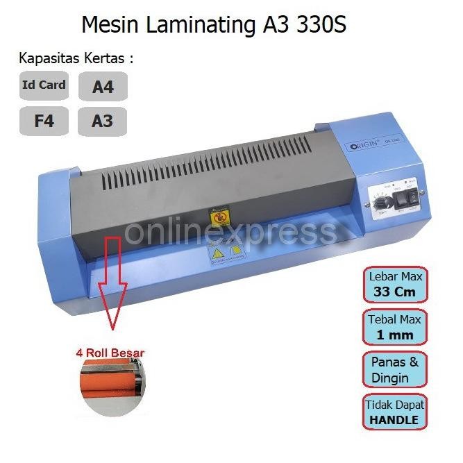 

TERMURAH - Mesin Laminating Origin OR 330S / Laminating A3 / Alat Laminator