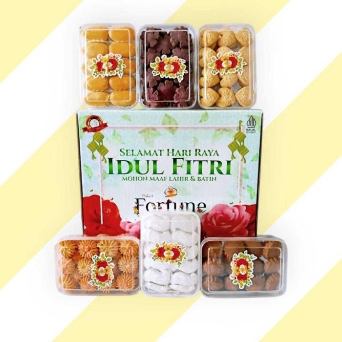 

New! parcel hampers lebaran idul fitri set kue kering 6 paket fortune ramadhan Lebaran