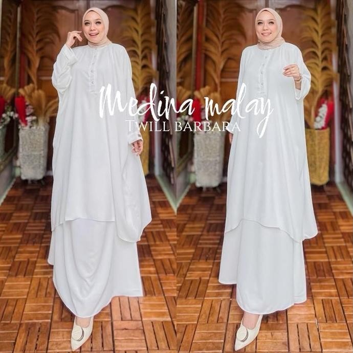 Medina Malay Set (One Set Tunik Dan Rok Melayu) Atasan Bawahan Wanita Panjang