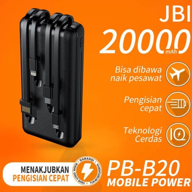Power Bank 20000 Mah 10000 Mah With Senter Kabel Data Iphone Original Dan Terpercaya