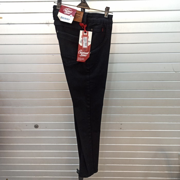 CARDINAL Original Mens Skinny Jeans Black Hitam
