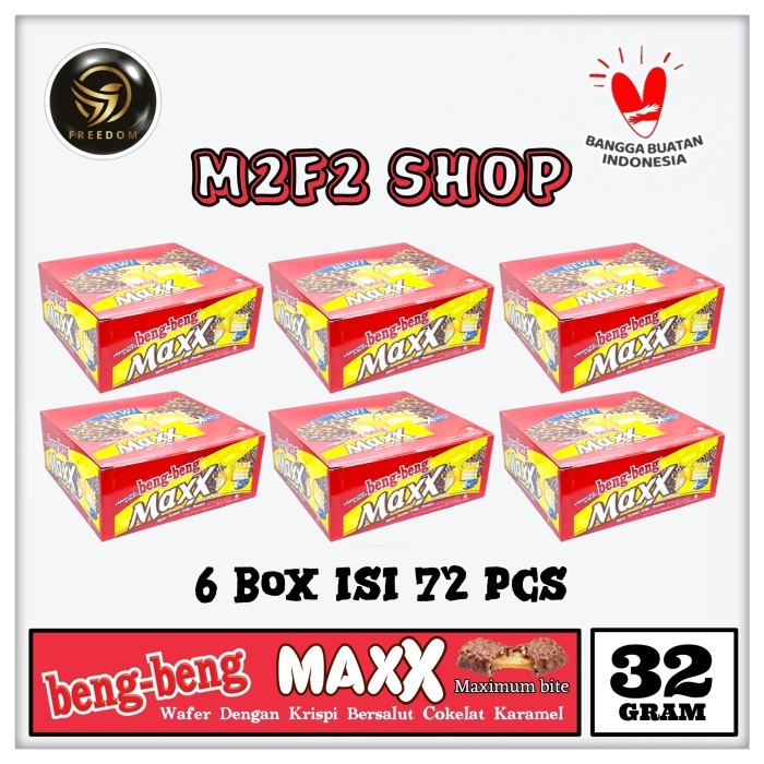 

Beng-beng Maxx Wafer Caramel Crispy Chocolate Cokelat - 32 gr (Harga 6 Box)