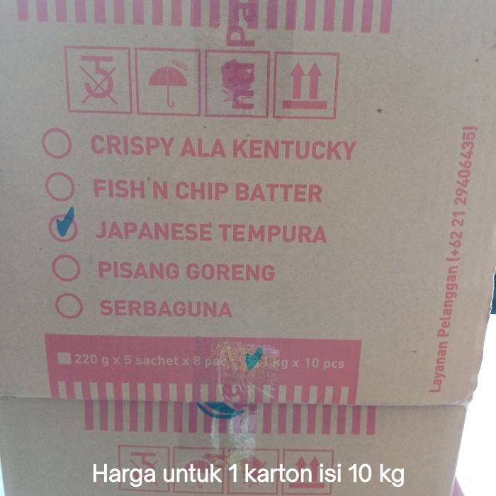 

Tepung Japanese Tempura Easy Mix Sari Boga 1 Kg Kartonan