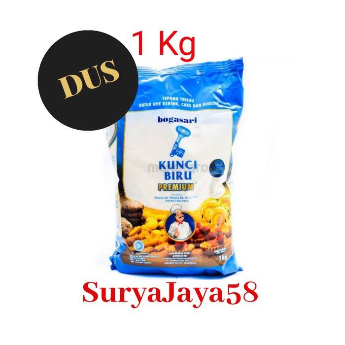 

Tepung Terigu Kunci Biru Kemasan Premium 1kg Dus/ Grosir