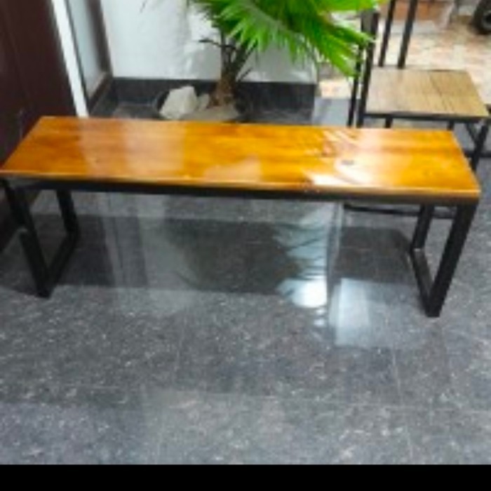 BANGKU PANJANG BESI NIMALIS KAYU