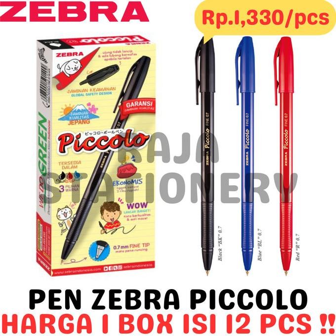 

ZEBRA PICCOLO BALL PEN 0.7 BLACK BLUE PULPEN PEN PICCOLO ZEBRA [12PCS]