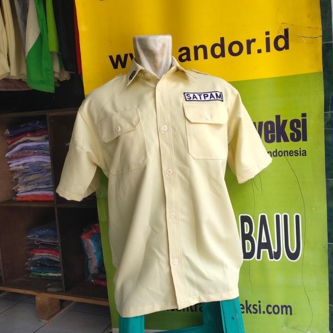 Baju seragam satpam -CREAM PDH Bahan GAIA Neo Premium (Atasan)