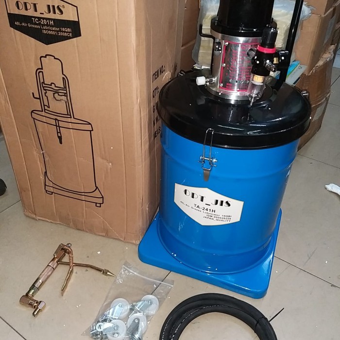 Baru Air Grease Pump Lubricator/Pompa Gemuk Angin 40 Liter Opt Taiwan