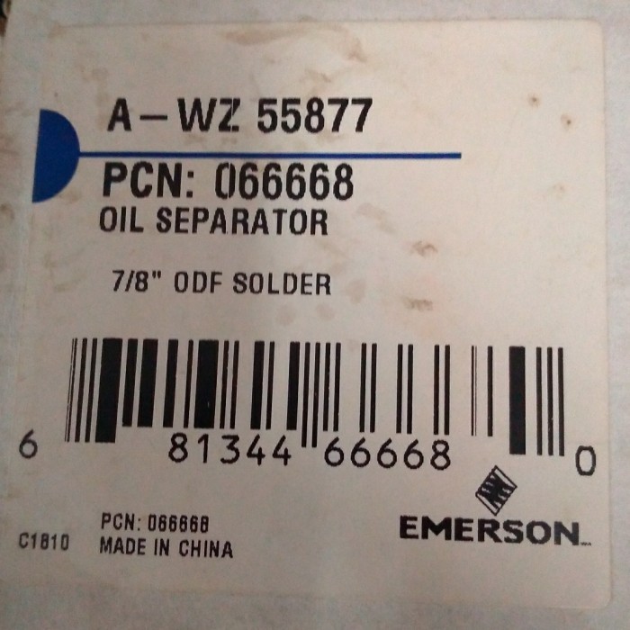 Baru Oil Separator Emerson Uk. 7/8 ( Awz 55877 )