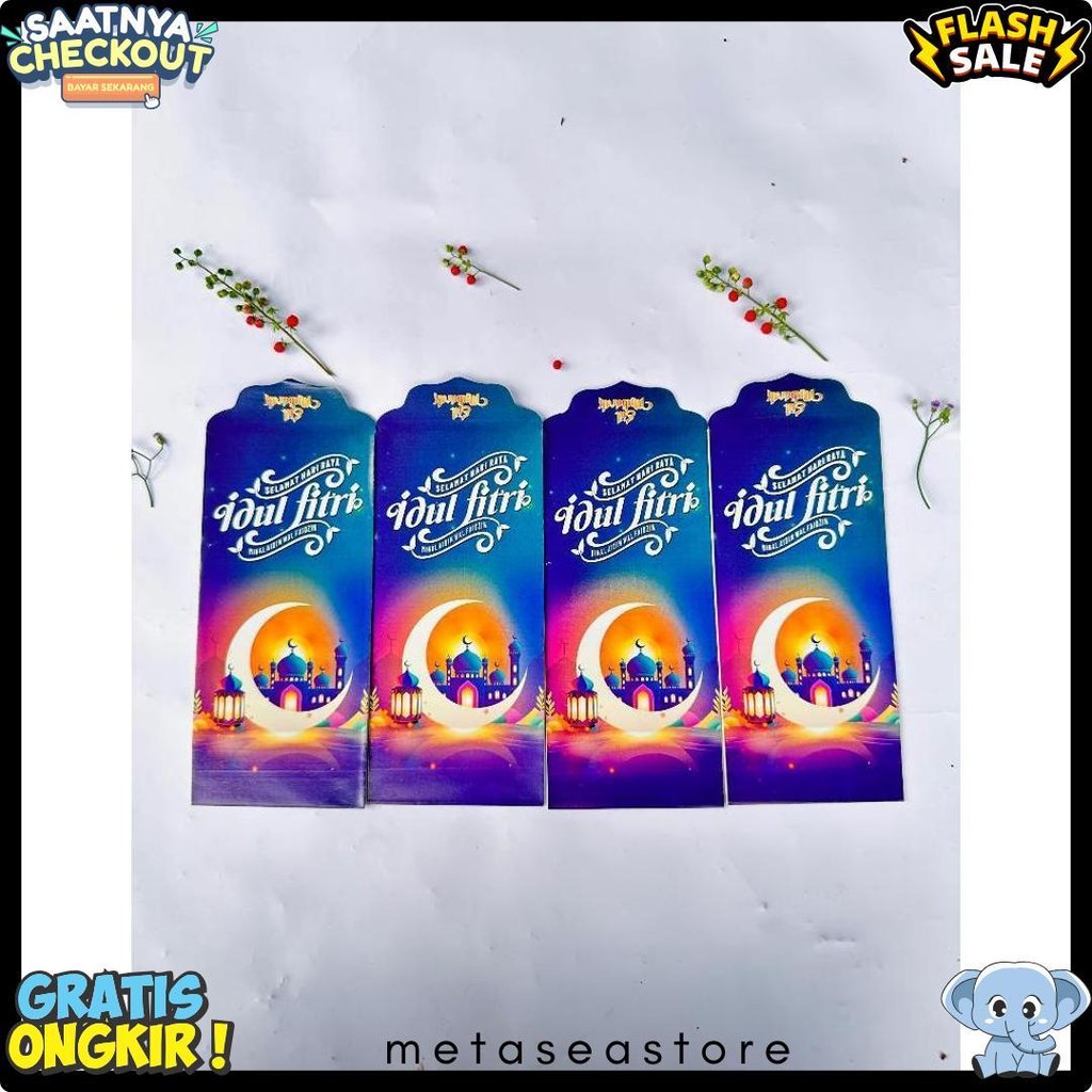 

(100 Lembar) Amplop Lebaran Panjang Isi 100 Lembar Tema Masjid / Angpao Thr Idul Fitri Hari Raya 1 Pak Isi 100 Lembar Diskon Setengah Harga