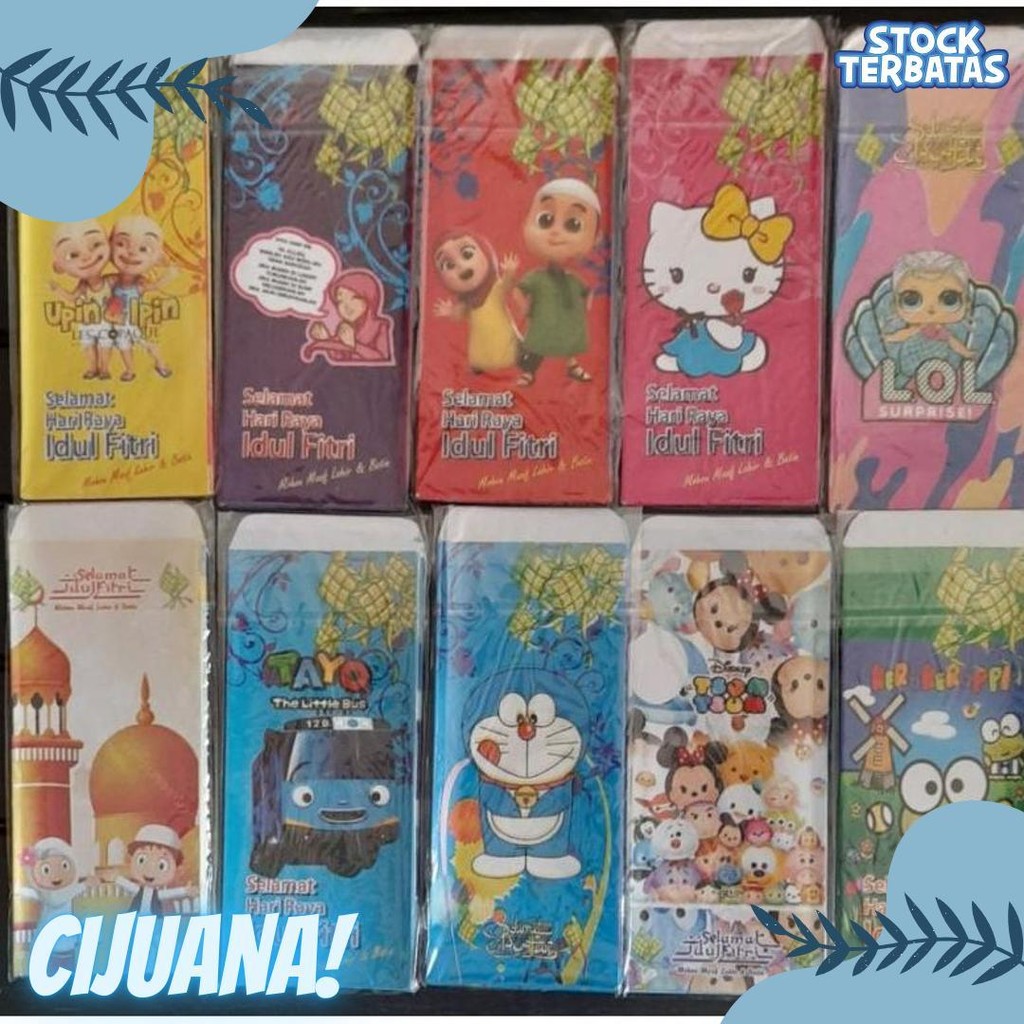 

Promo 20 Pack Isi 200 Amplop Lebaran Jumbo /Packet ..7X18 Diskon Setengah Harga