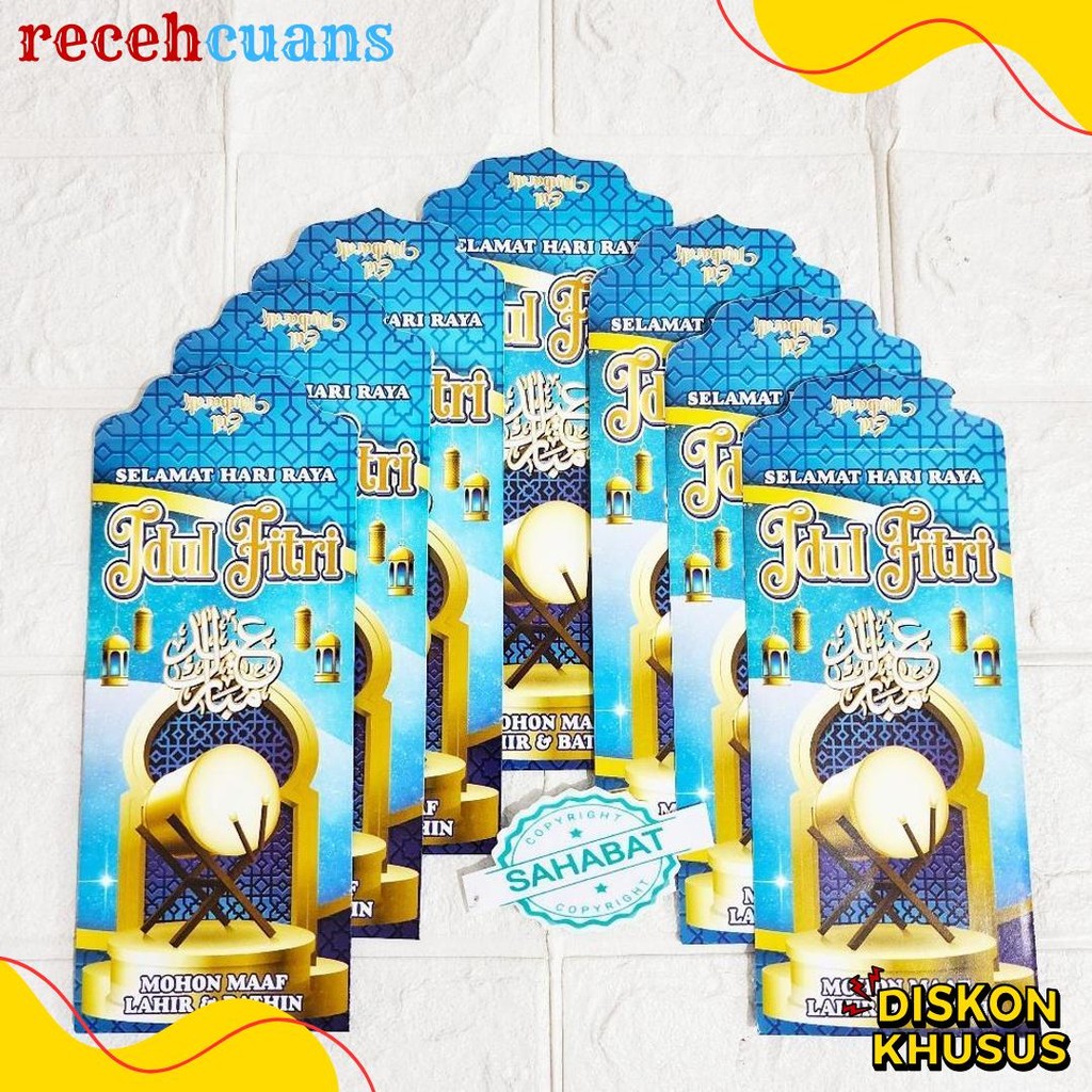 

[ 100 Pcs ] Amplop/Angpau Lebaran Idul Fitri Motif Masjid/Uang Dan Atm Ukuran Panjang Isi 100 Pcs Terlengkap Dan Termurah