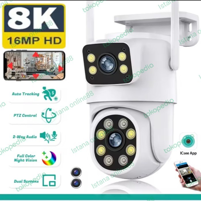 HARGA DISC - IP Camera ICSEE Outdoor Waterproof Optical Zoom 4K 10X Zoom