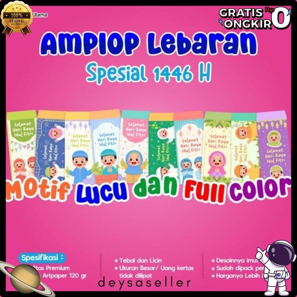 

Ready Amplop Lebaran Edisi 2025 1 Paket Isi 50 Pcs Iska Media Utama - Amplop Lebaran Lucu - Amplop Lebaran Murah - Desain Unik - Uang Diskon