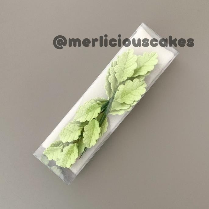 

((((()paling dicari] Rangkaian Daun Oak Leaf Gumpaste Flower Cake Kue Topper