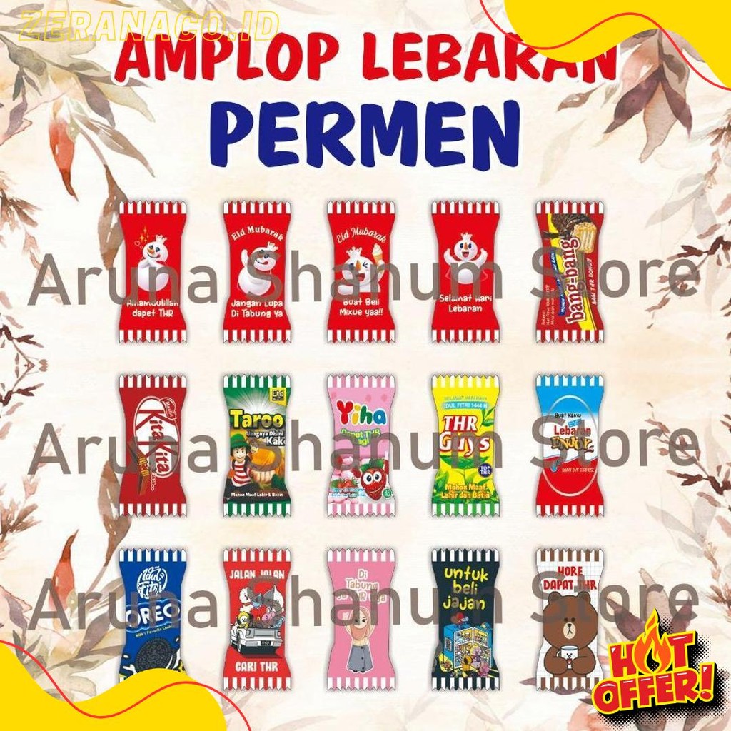 

Grosir 100 Pcs Amplop Lebaran Motif Permen Diskon