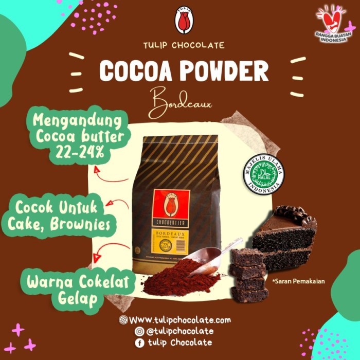 

Tulip Bordeaux Cocoa Powder Bubuk 2,5 kg