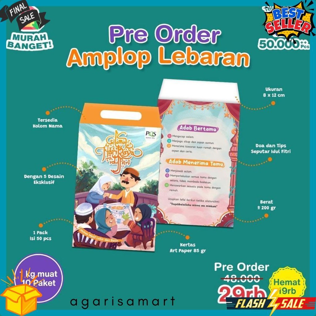 

Amplop Lebaran 2025 - Isi 50Pcs [Pustaka Hulwah] Diskon Setengah Harga