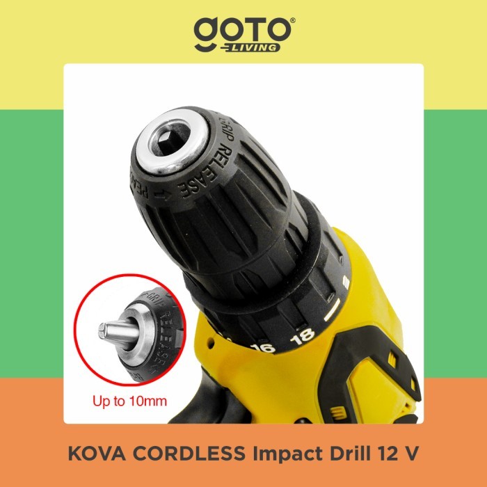 Kova Mesin Bor Baterai Tangan Cordless Drill 12V