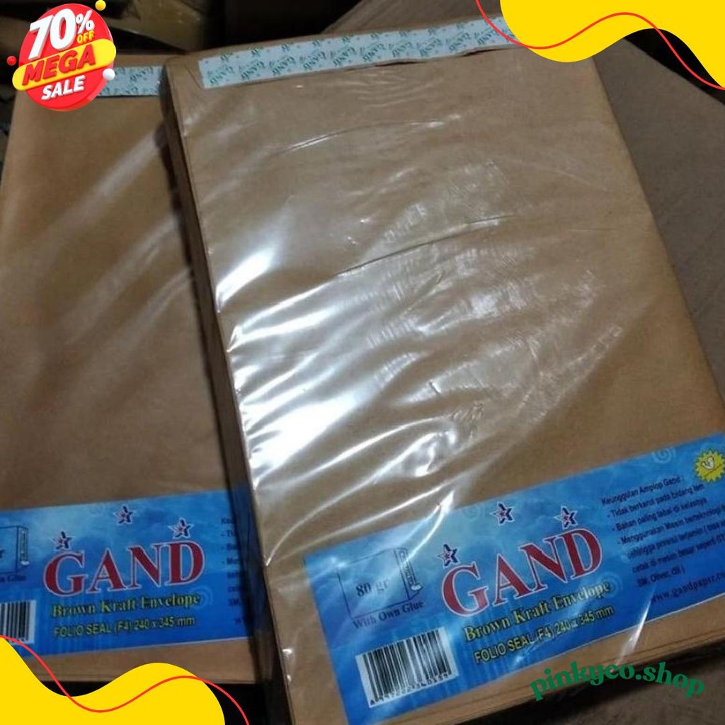 

Amplop Coklat Polos Folio Seal/Lem Gand ( 1Pak/100Pcs ) Flash Sale! Diskon Hingga 70%