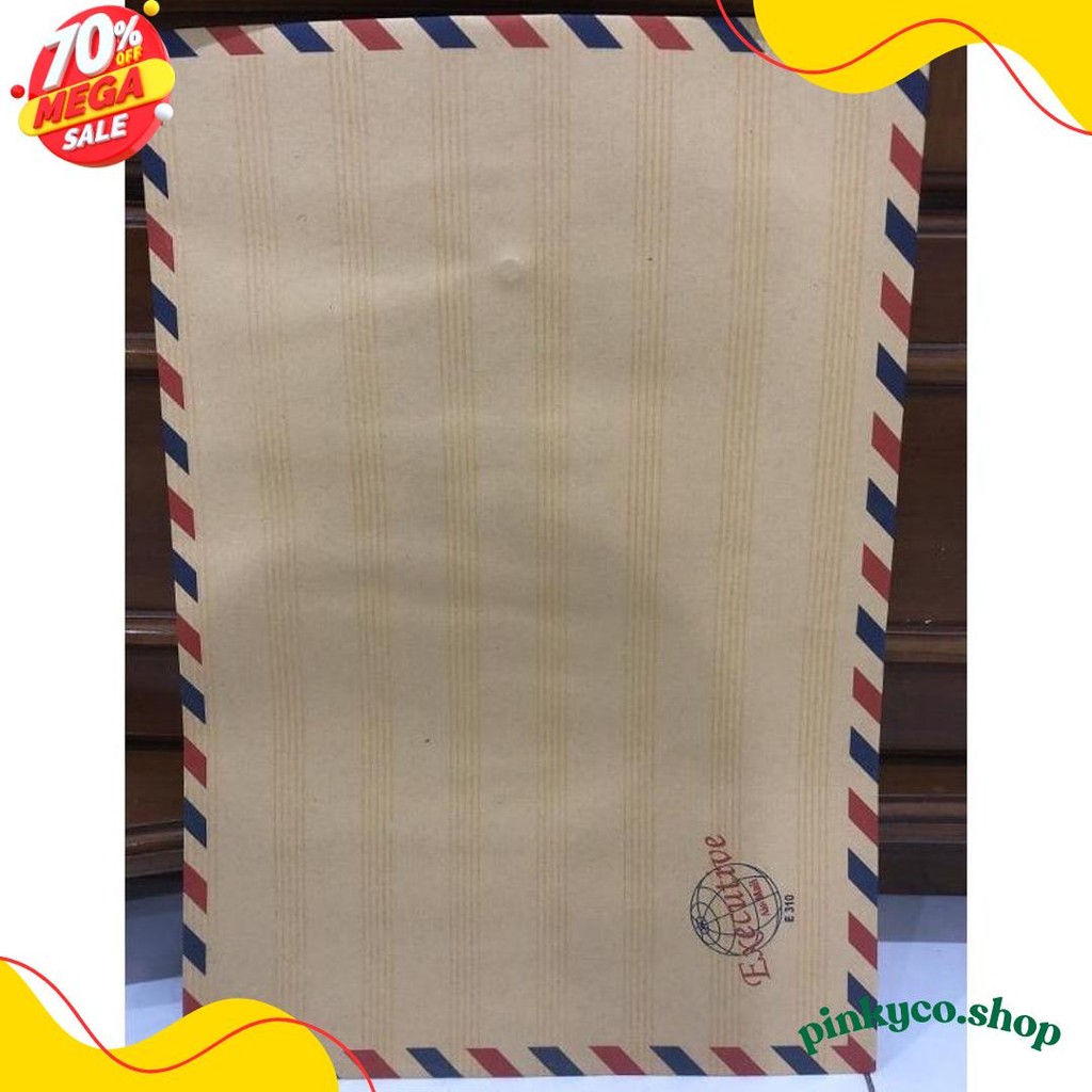 

[50 Pcs] Amplop Coklat Folio Tali 310 Airmail Diskon Setengah Harga