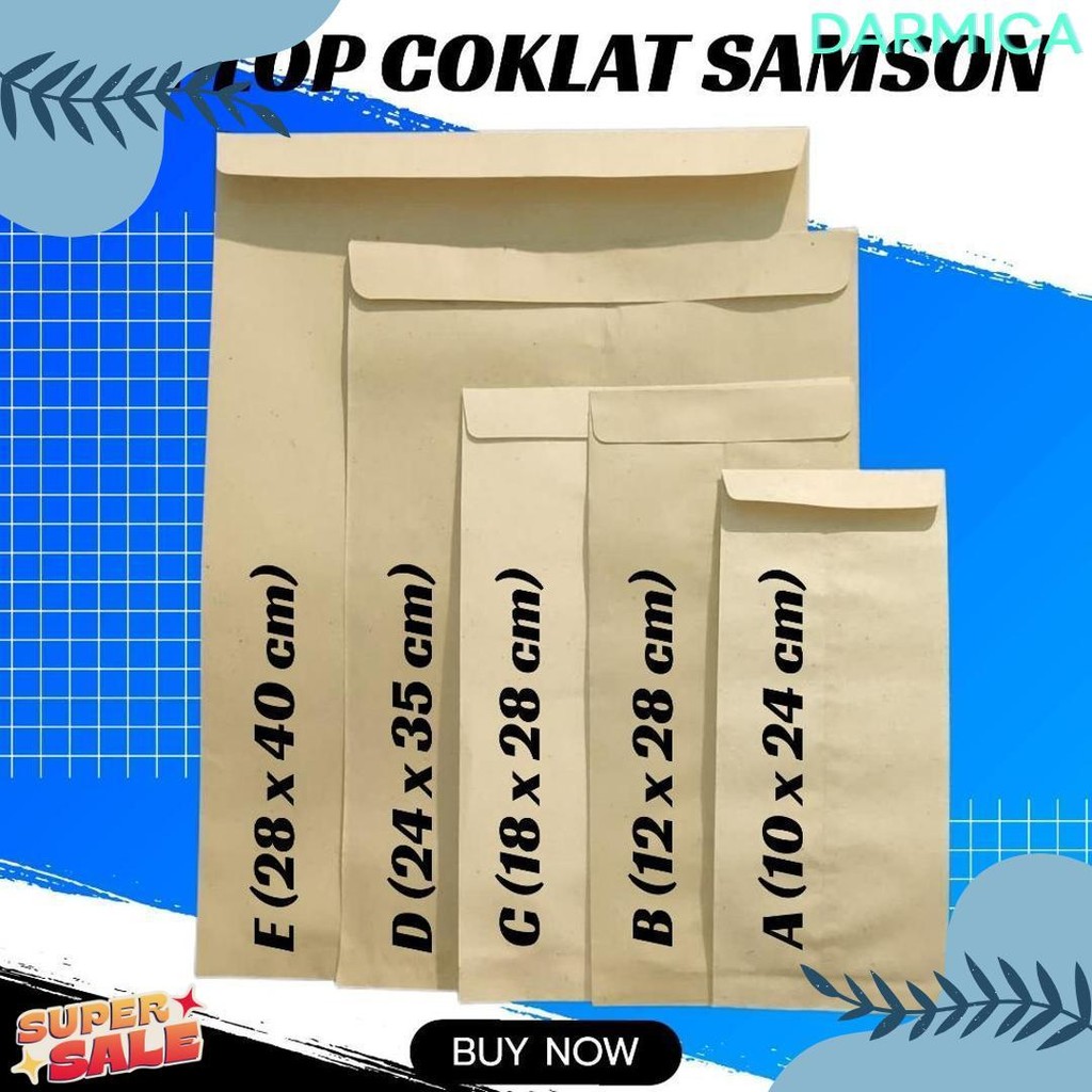 

Amplop Coklat Samson Isi 100 Lembar/ Amplop Coklat (D Dan E) Flash Sale! Diskon Hingga 70%