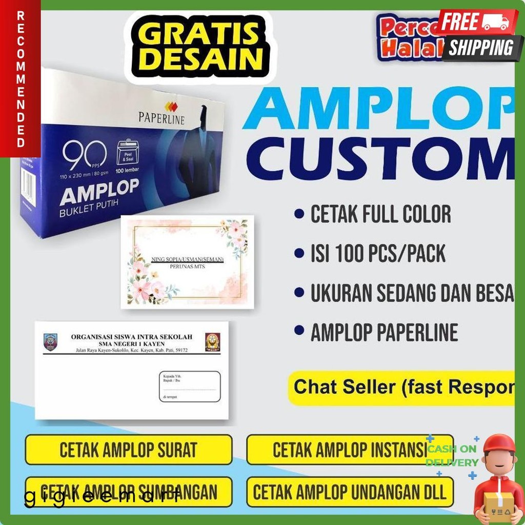

Cetak Amplop / Cetak Amplop Custom / Amplop Instansi / Amplop Kondangan / Amplop Desain Custom Terlengkap Dan Termurah