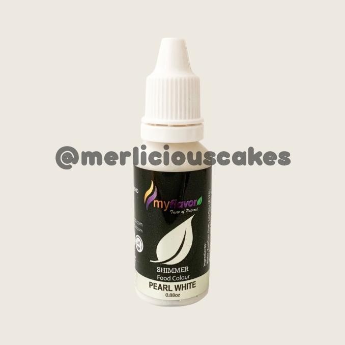 

*$*$*$*$] My Flavor Pearl White Shimmer for Cake Painting Pewarna Makanan Halal