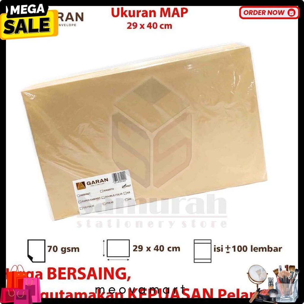 

Amplop Kertas Coklat Garan Ukuran Map 29 X 40 Cm / Amplop Dokumen Besar 1 Pak Isi 100 Lembar Tebal 70 Gsm / Gram 29X40 Terlengkap Dan Termurah