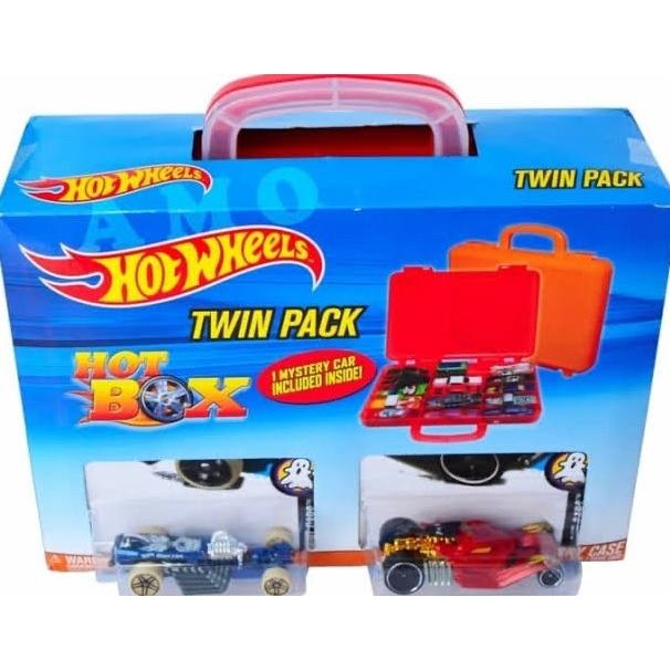 :::::::] HOT WHEELS TWIN PACK HOT BOX ISI 2 CARRY CASE KOPER KOTAK HOTWHEELS