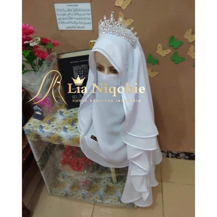 Niqob Walimah/pengantin Veil 2 layer