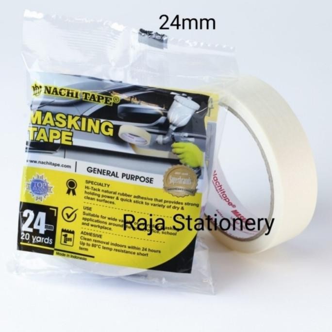 

MASKING TAPE NACHI 24MM 48MM LAKBAN KERTAS NACHI 24MM 1 INCH [DUS]