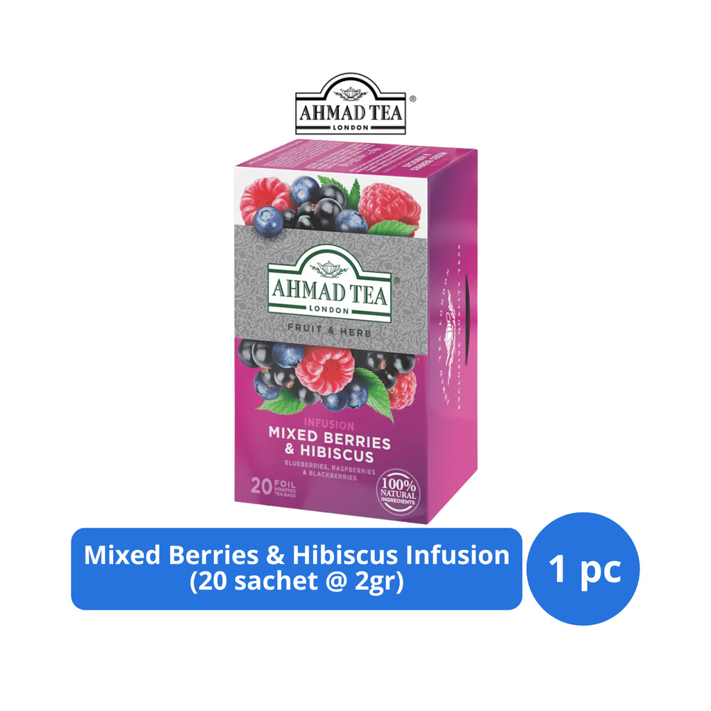 

Ahmad Tea Mixed Berries & Hibiscus Infusion 20s @ 2gr