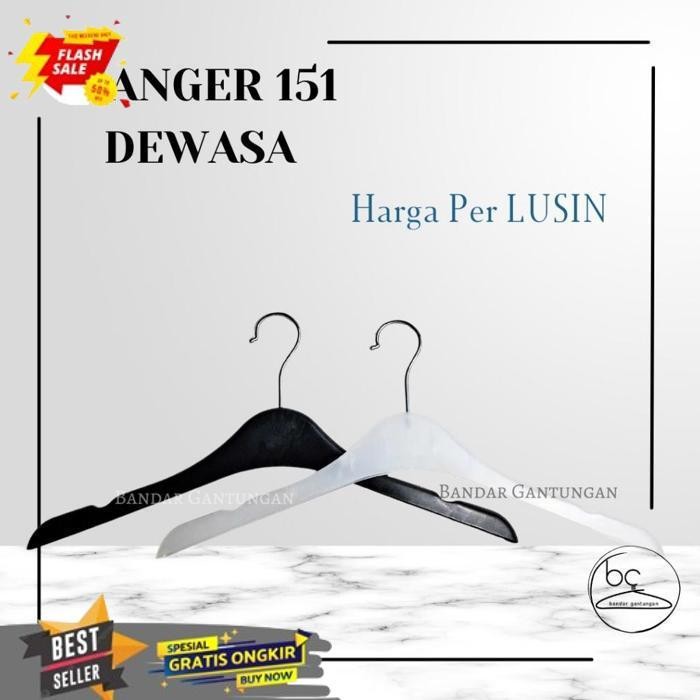 TODAY 1 LUSIN HANGER PLASTIK 151 DEWASA GANTUNGAN BAJU PLASTIK HANGER BAJU DEWASA HANGER PLASTIK MUR