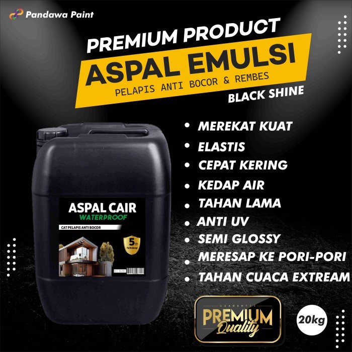 aspal cair anti bocor 20 kg cat anti rembes untuk dak cor kolam & kayu