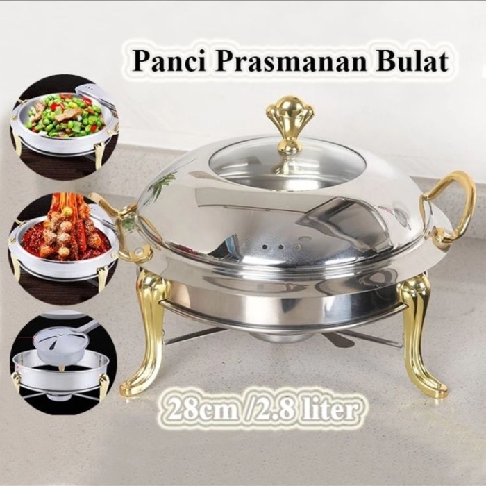 Wadah Saji Prasmanan Stainless Steel Chafing Dish set