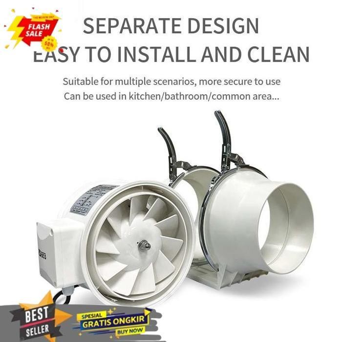 SALE 4 6 8 INCH MULTI FUNGSI  EXHAUST KIPAS EXHAUST VENTILASI RUMAH DIAM INLINE DUCT FAN VENTILASI D