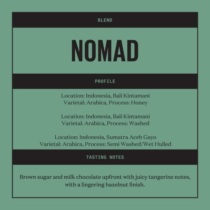 

Expat Roasters Nomad Espresso Blend Biji Kopi /bubuk Arabika 1kg